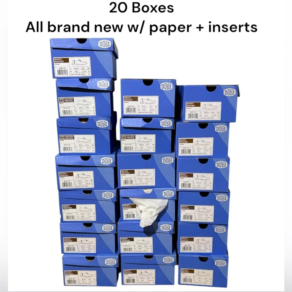 x20 HEY DUDE Shoe Boxes EMPTY